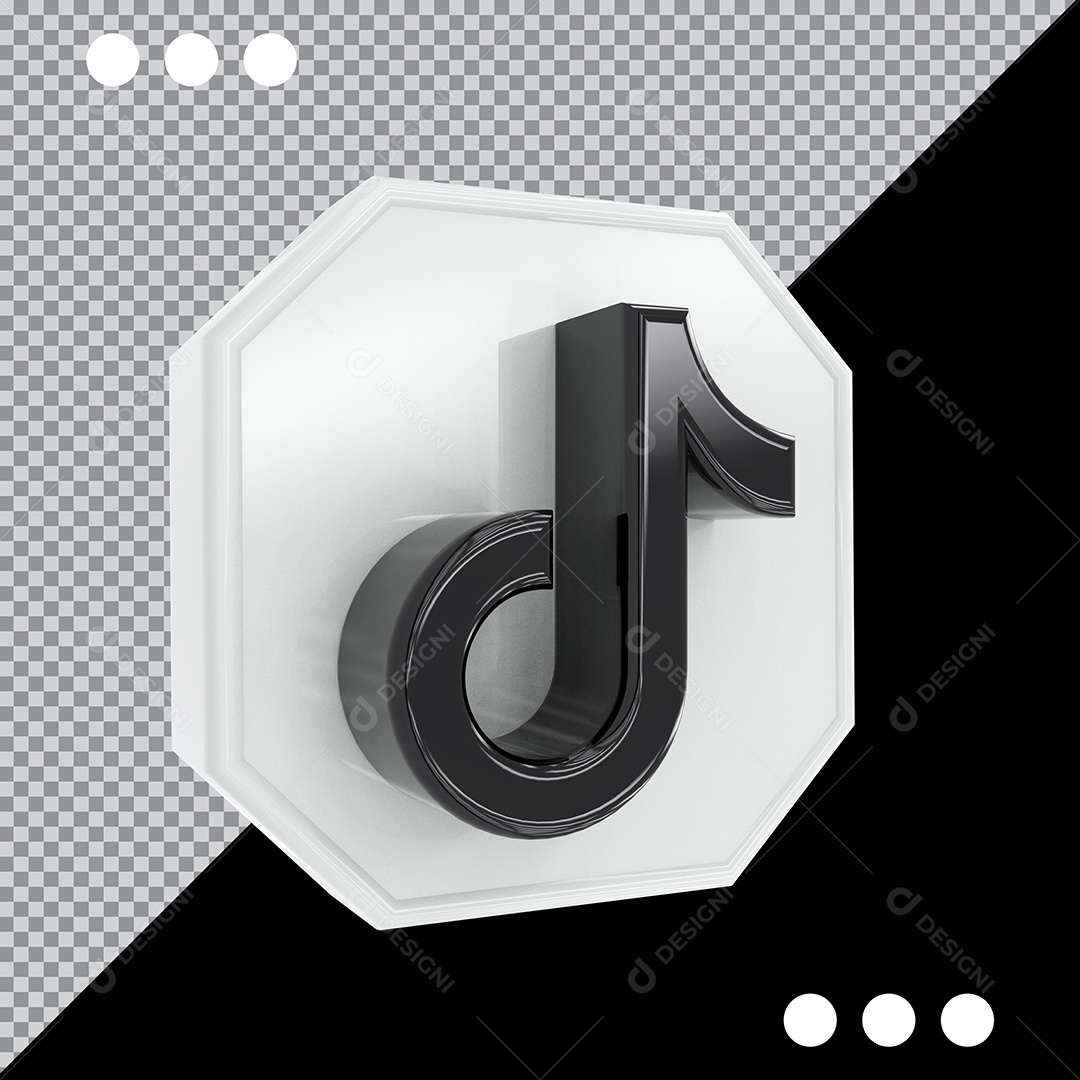 Tiktok Elemento 3D Para Composição PSD