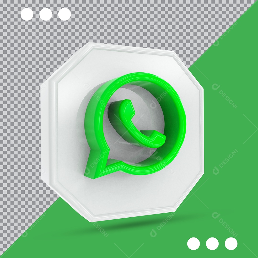 Whatsapp Elemento 3D Para Composição PSD