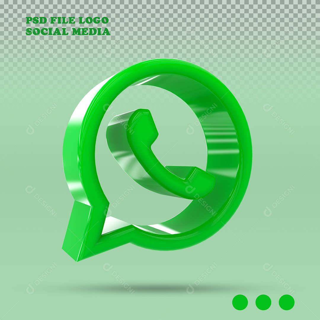 Whatsapp Ícone 3D Para Composição PSD