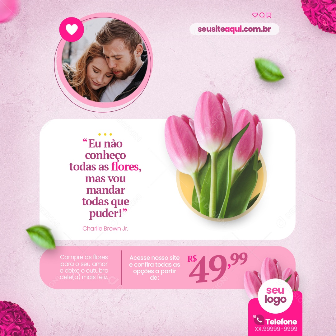 Pink October Commemorative Date Breast Cancer Prevention Month Social Media Editable PSD