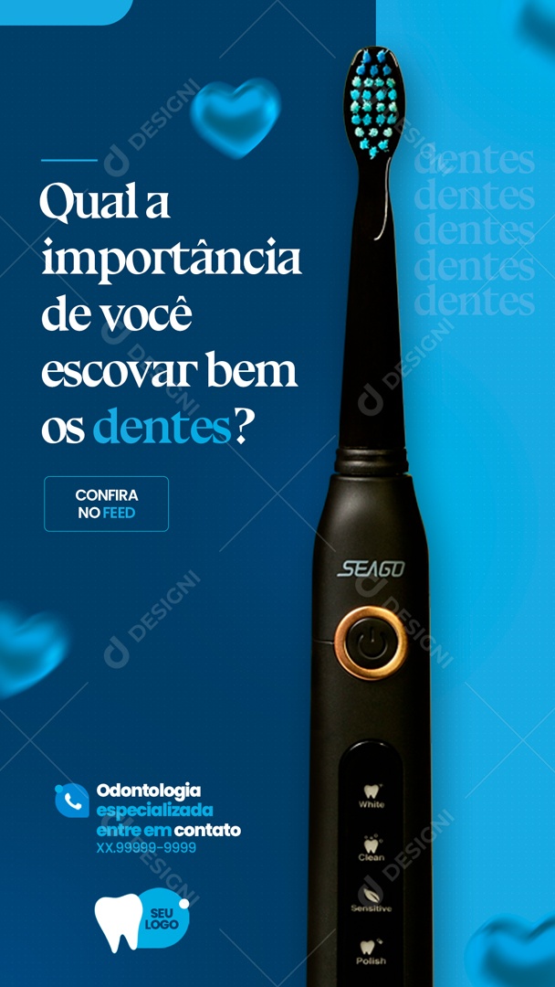 Post Dentista Qual Importância De Você Escovar Bem Os Dentes Social Media PSD Editável