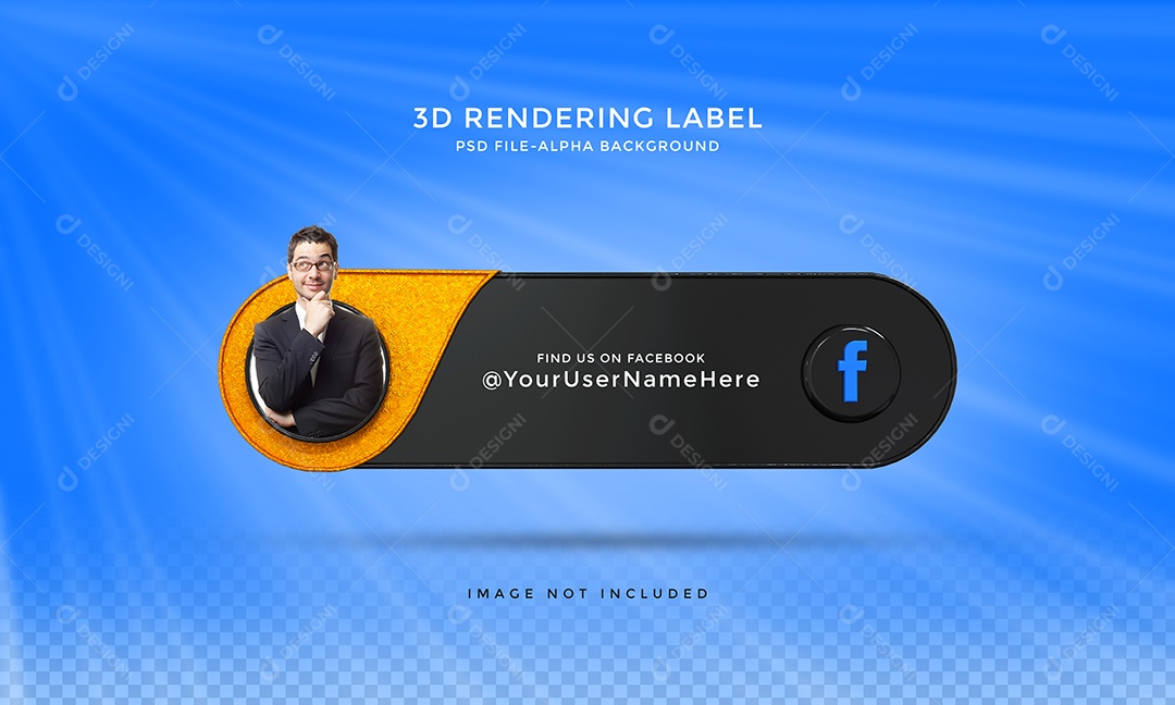 Social Media Perfil do Facebook Tag para Redes Sociais PSD Editável