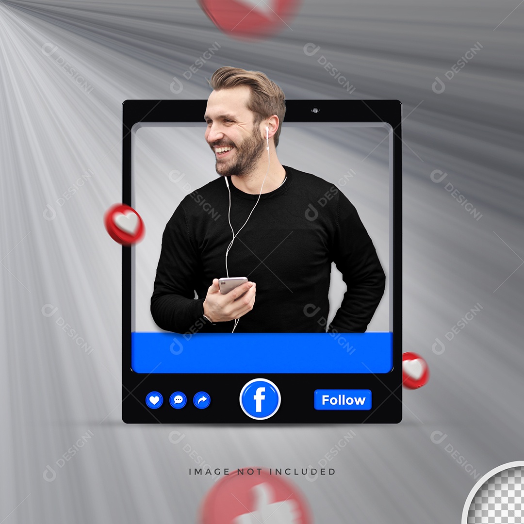 Social Media Perfil do Facebook para Redes Sociais PSD Editável