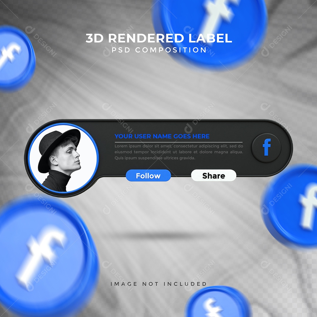 Social Media Perfil do Facebook para Redes Sociais PSD Editável