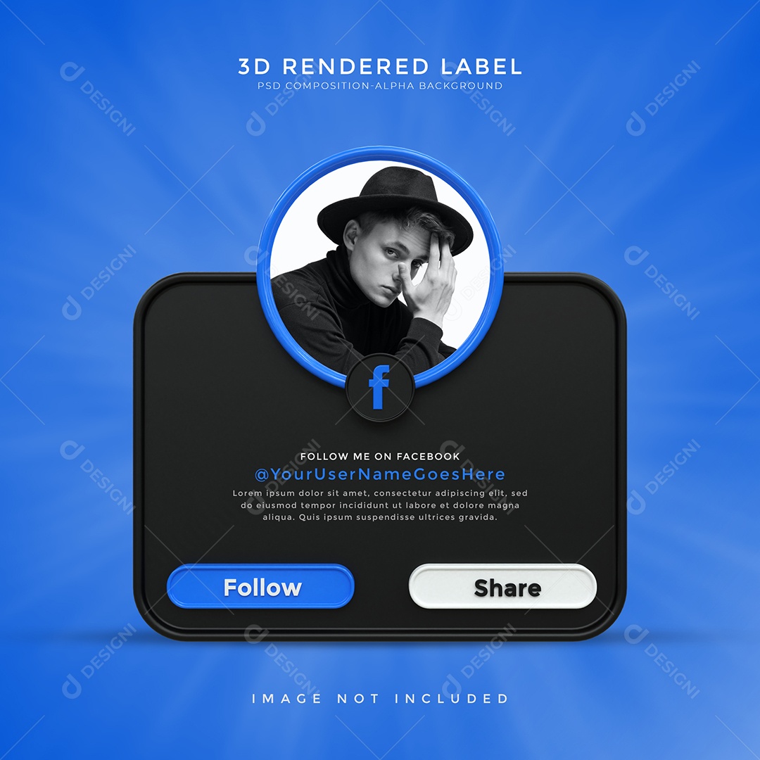 Social Media Perfil do Facebook para Redes Sociais PSD Editável