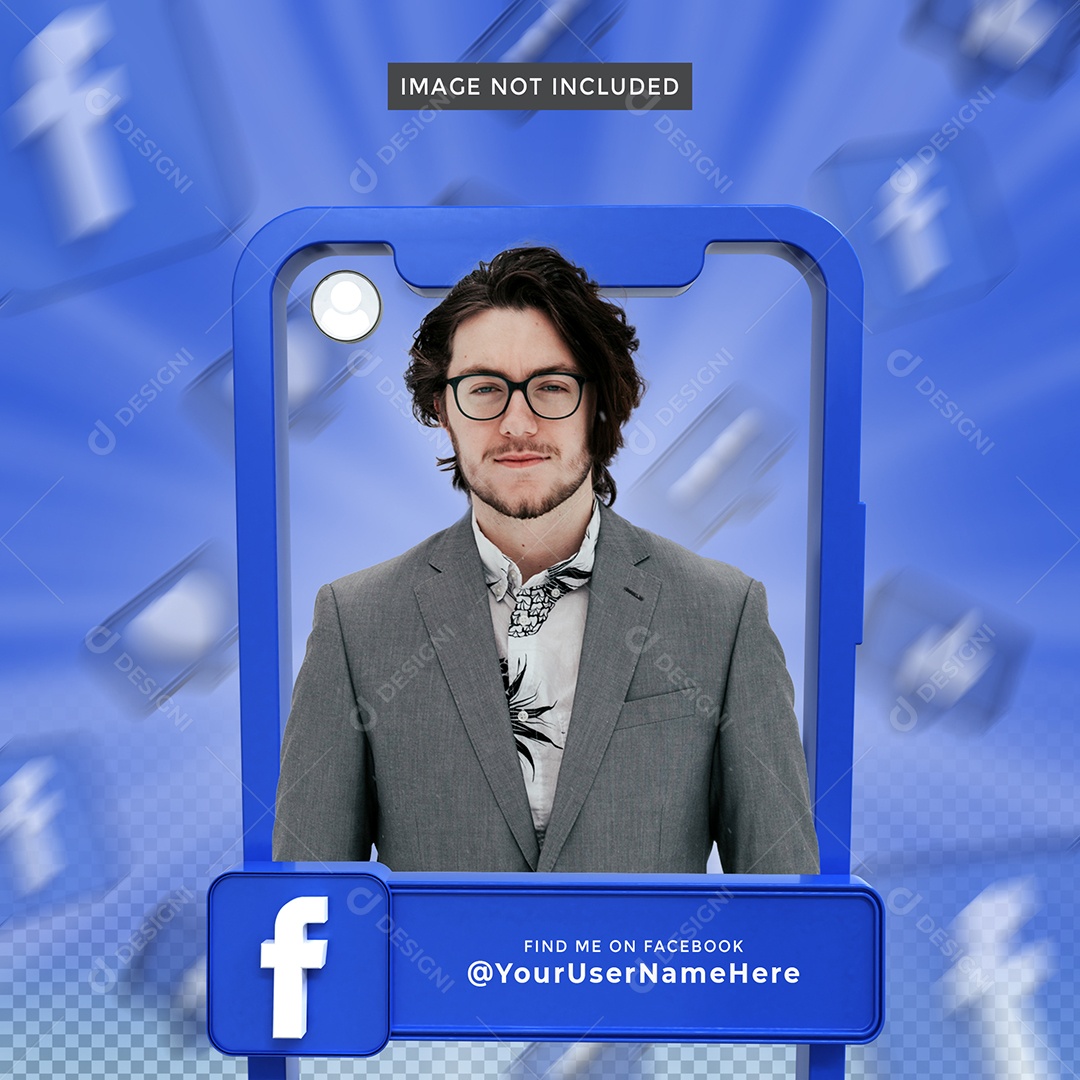 Social Media Perfil do Facebook para Redes Sociais PSD Editável