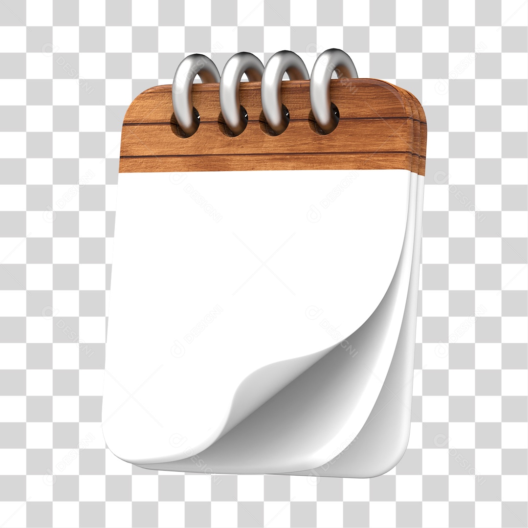 Calendário Elemento 3D Para Composição PNG Transparente