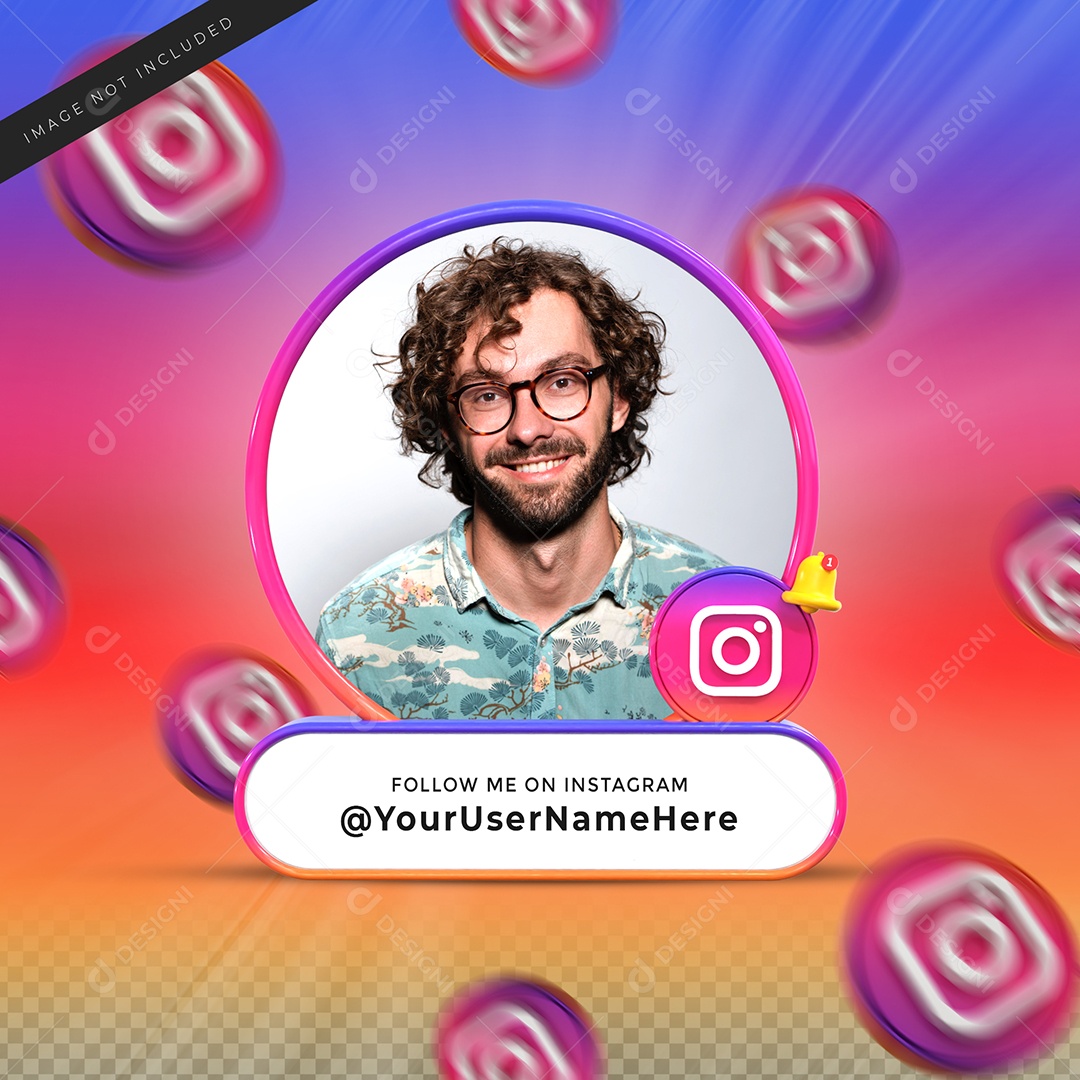 Social Media Perfil do Instagram para Redes Sociais PSD Editável