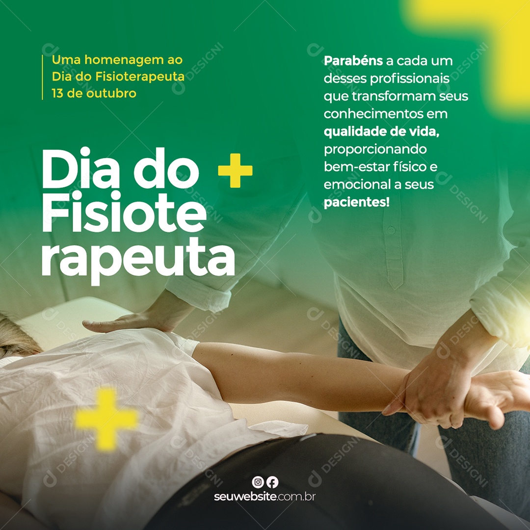 Uma Homenagem ao Dia Do Fisioterapeuta Social Media PSD Editável
