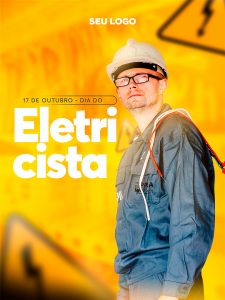 Dia do Eletricista 17 de Outubro Social Media PSD Editável