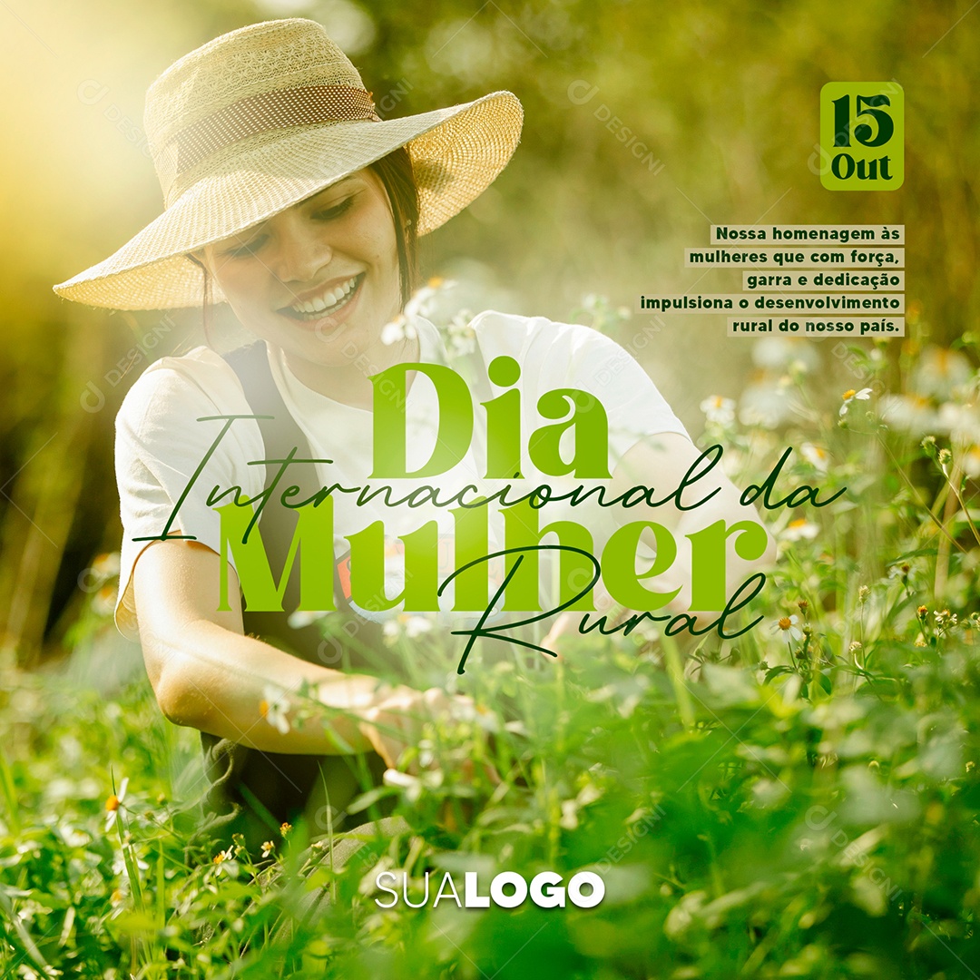 Nossa Homenagem Às Mulheres Dia Internacional da Mulher Rural Social Media PSD Editável
