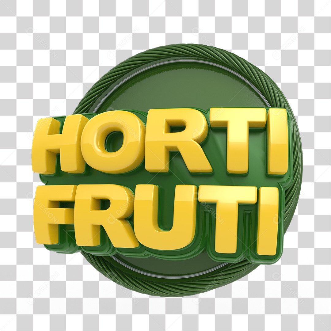 Selo 3D Hortifruti Para Composiçaõ PNG