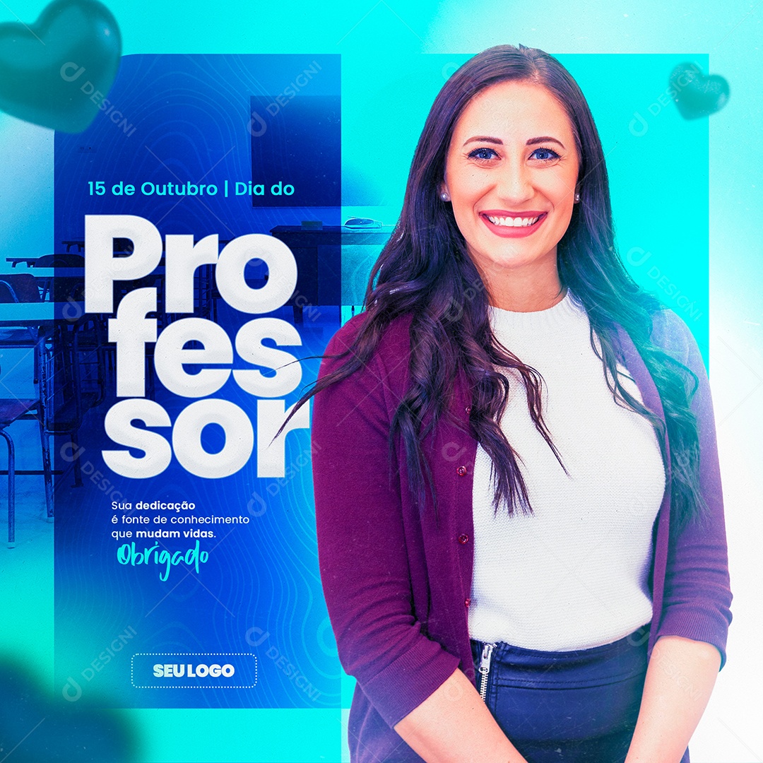 Dia Do Professor 15 de Outubro Social Media PSD Editável