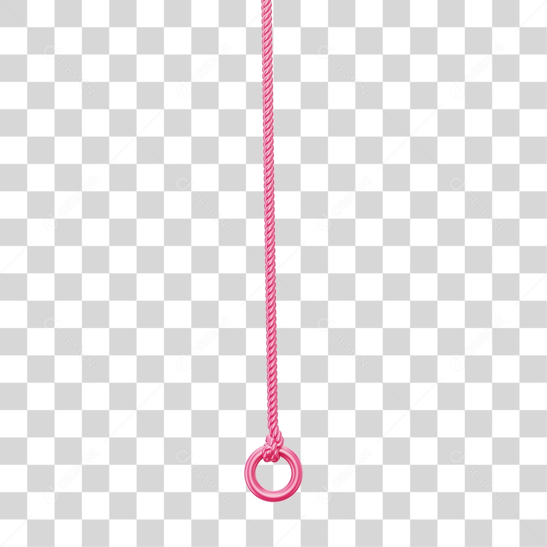 Elemento 3D Corda Torcida Rosa PNG Transparente