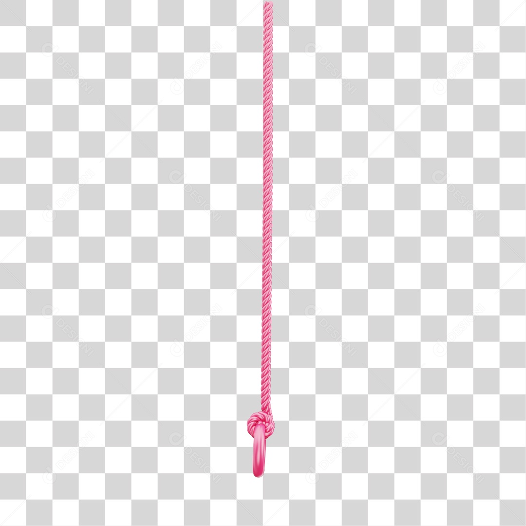 Elemento 3D Corda Torcida Rosa PNG Transparente