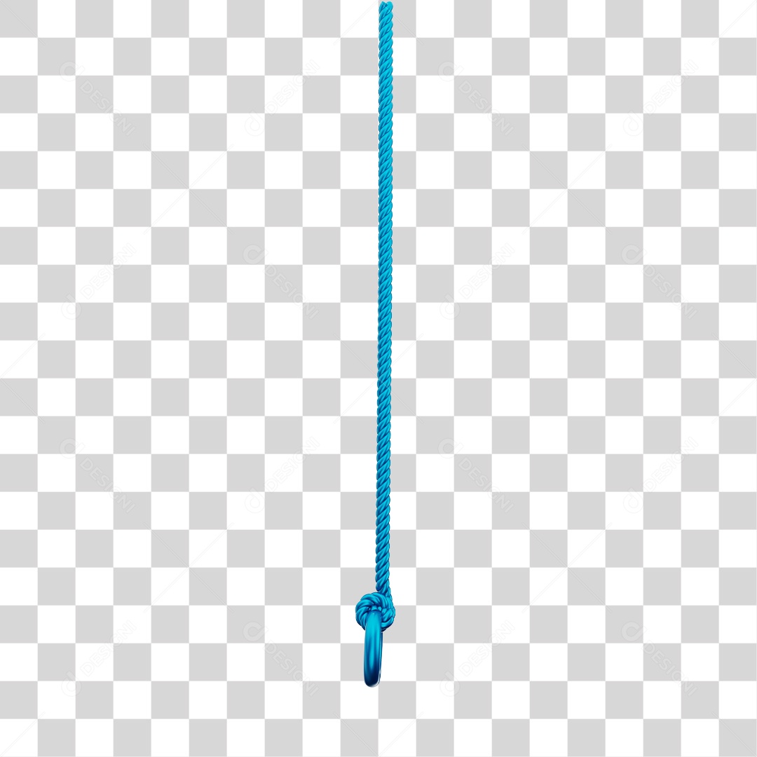 Elemento 3D Corda Torcida Azul PNG Transparente