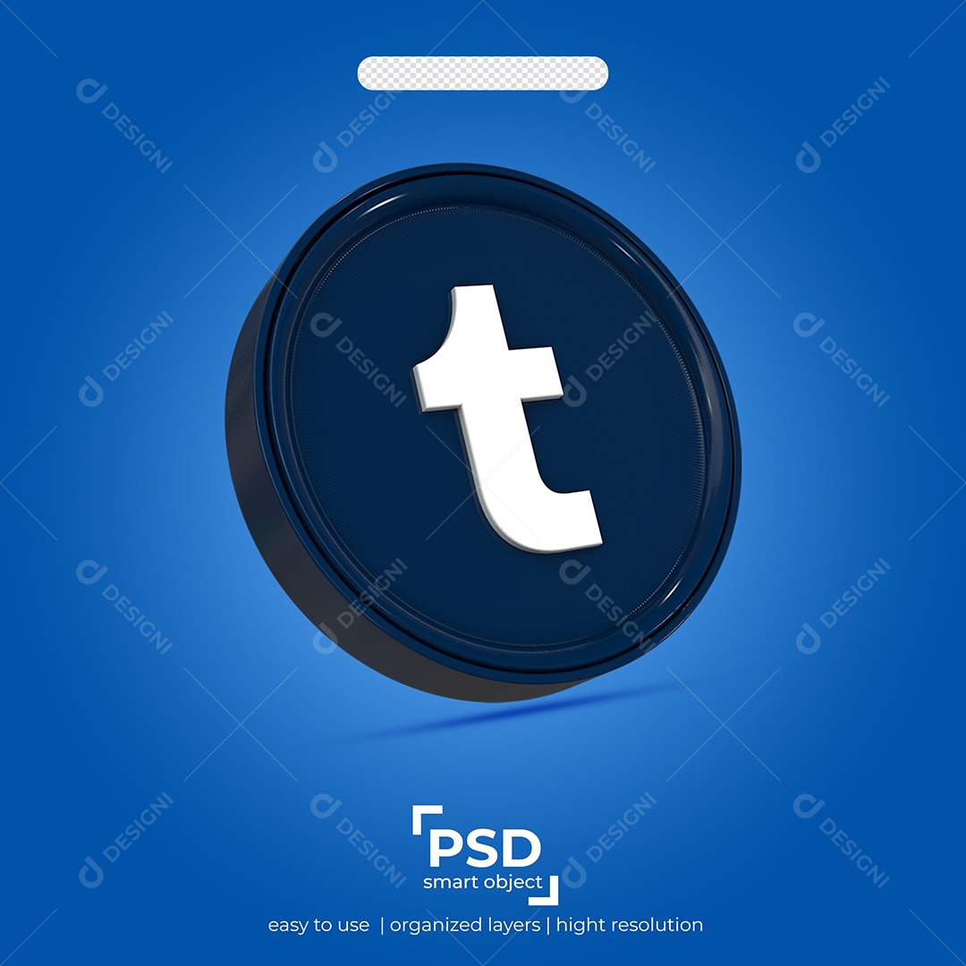 Tumblr Elemento 3D Para Composição PSD