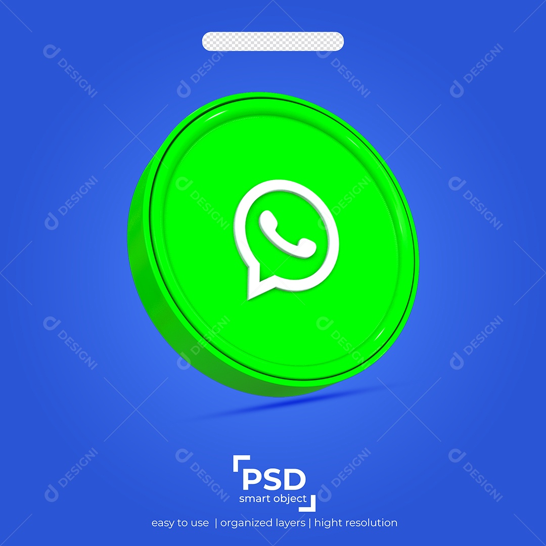 Whatsapp Ícone 3D Para Composição PSD