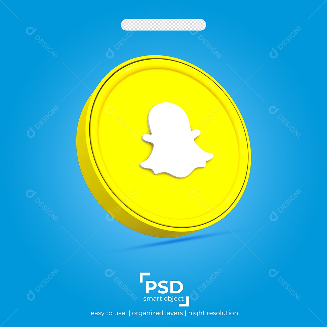 Snapchat 3D Ícone Elemento Para Composição PSD