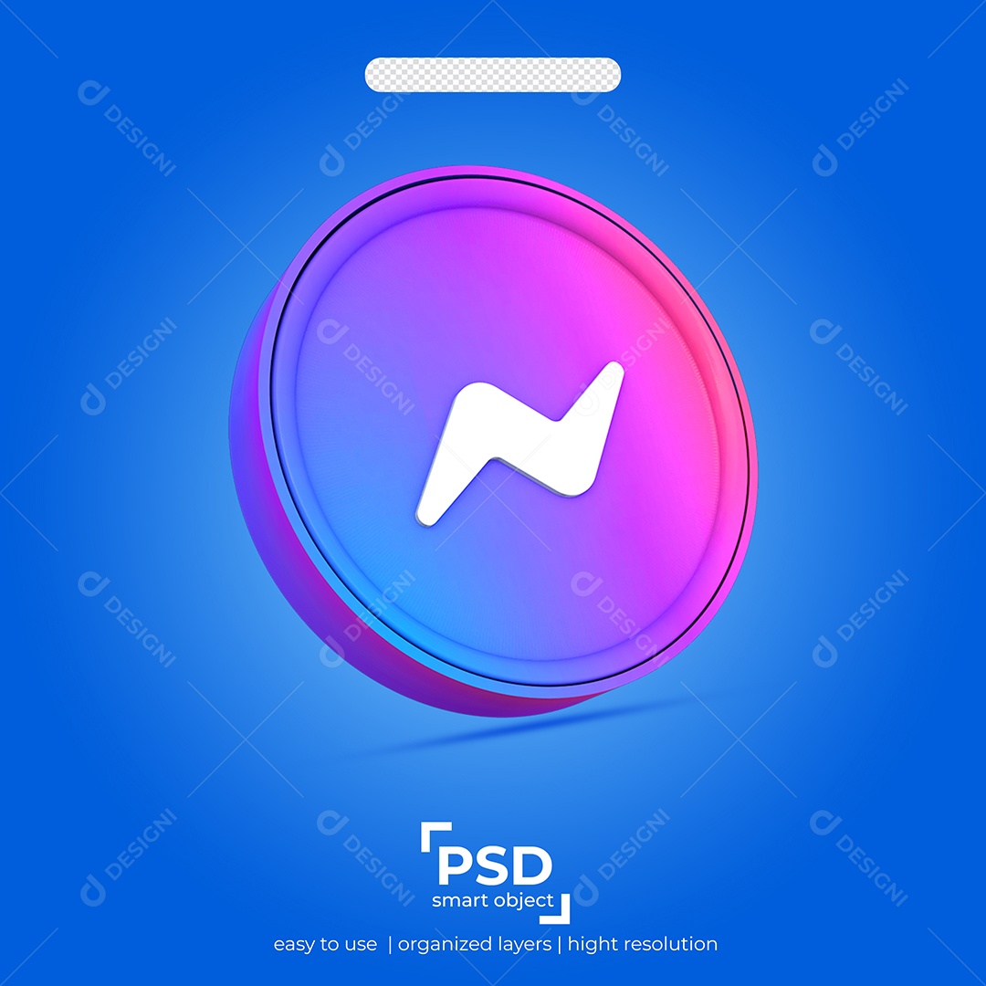 Messenger Ícone 3D Para Composição PSD
