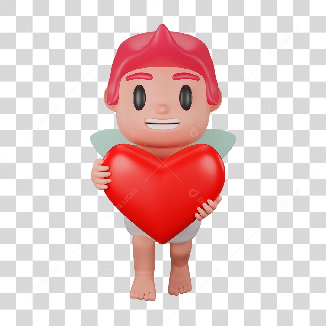 Personagem 3D Cupido PNG Transparente