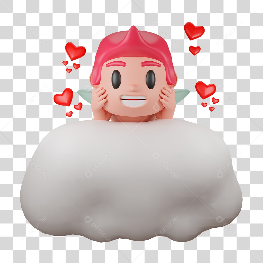 Personagem 3D Cupido PNG Transparente