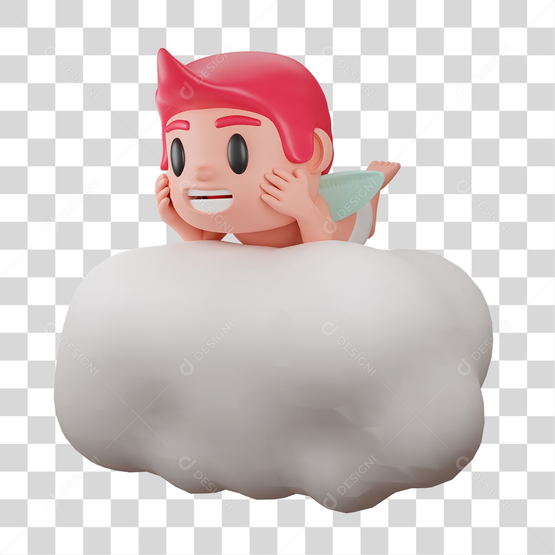 Personagem 3D Cupido PNG Transparente