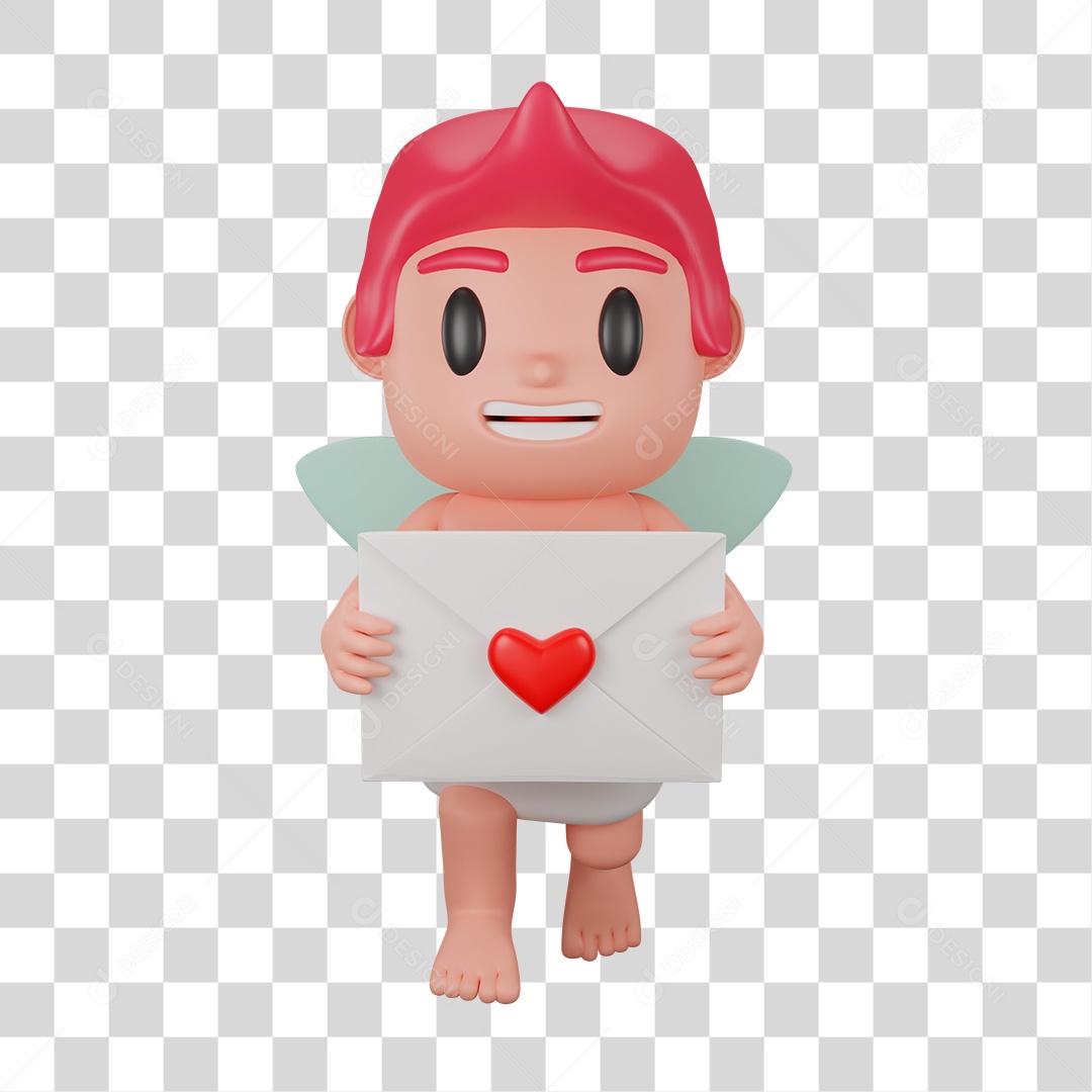 Personagem 3D Cupido PNG Transparente