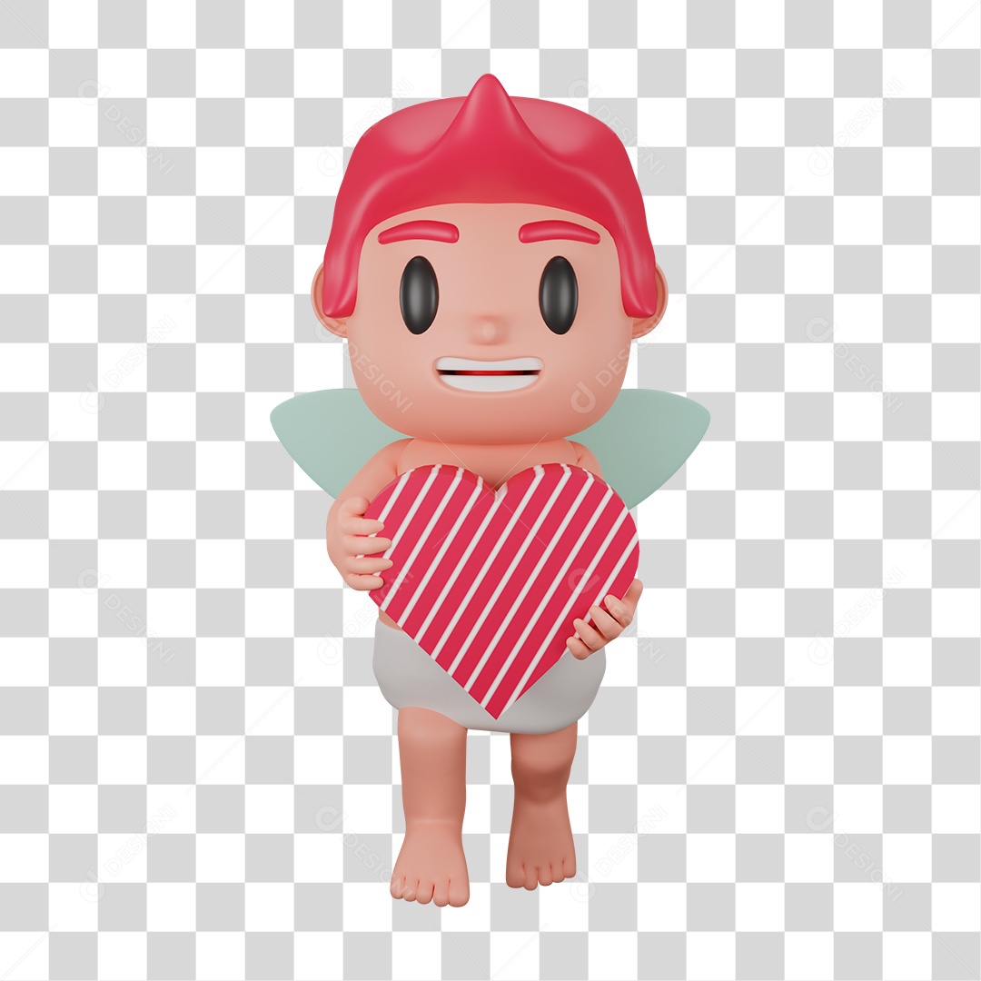 Personagem 3D Cupido PNG Transparente