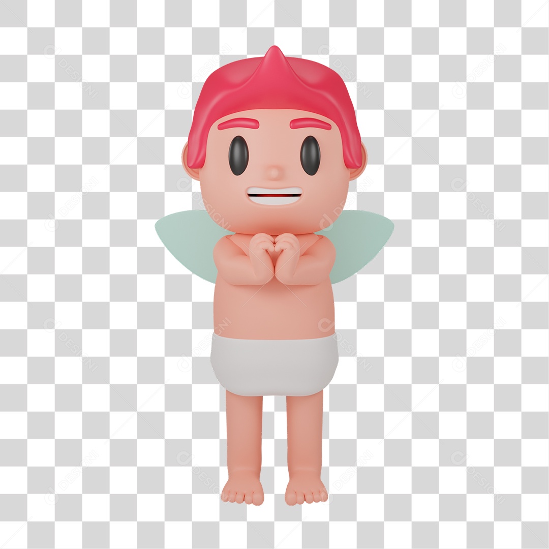 Personagem 3D Cupido PNG Transparente