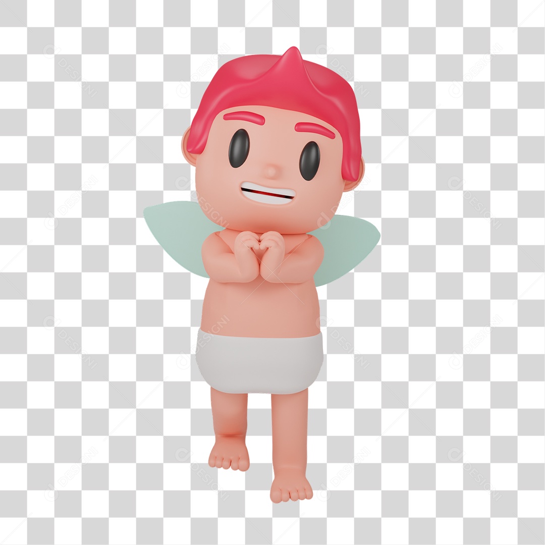 Personagem 3D Cupido PNG Transparente