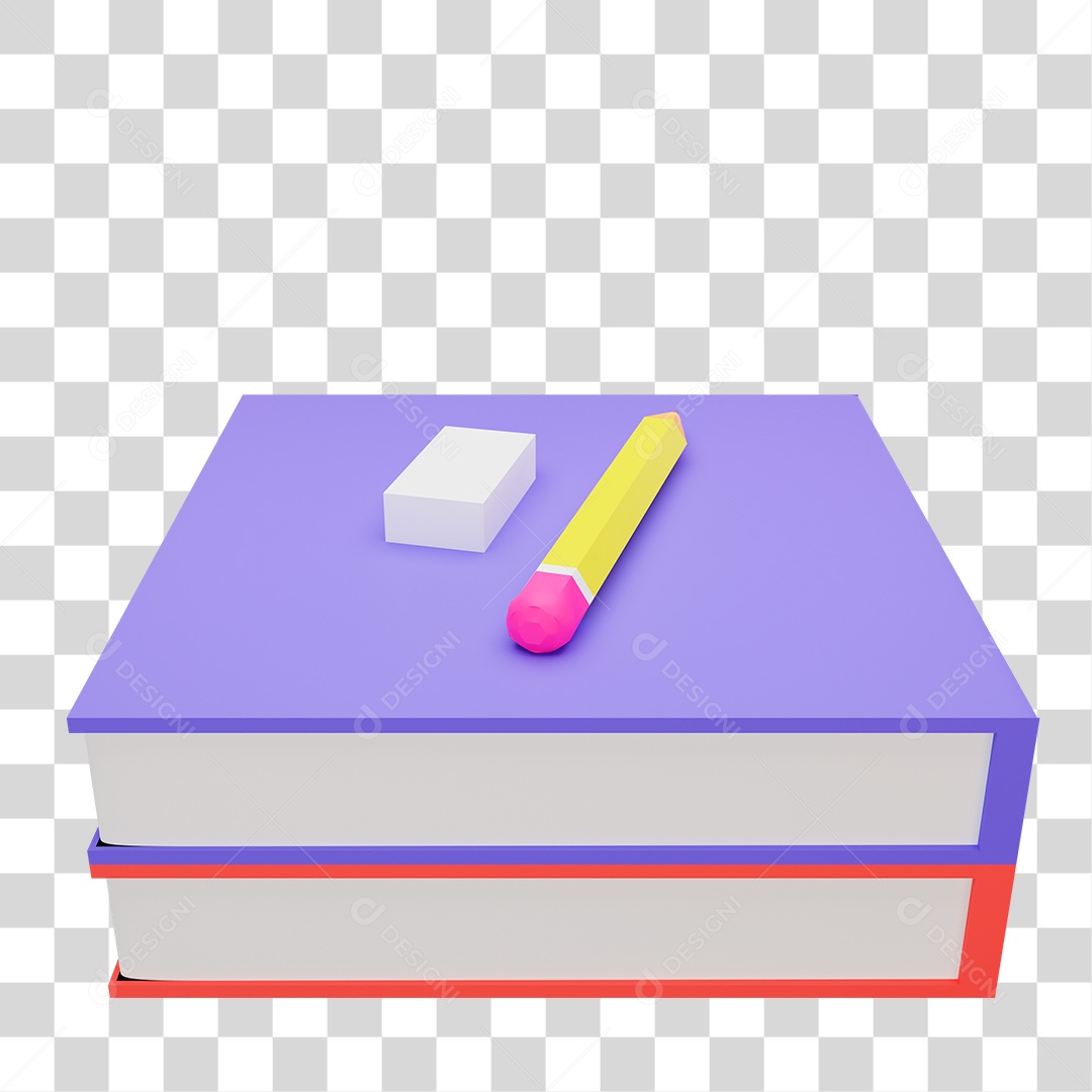 Desenho Material Escolar PNG Transparente