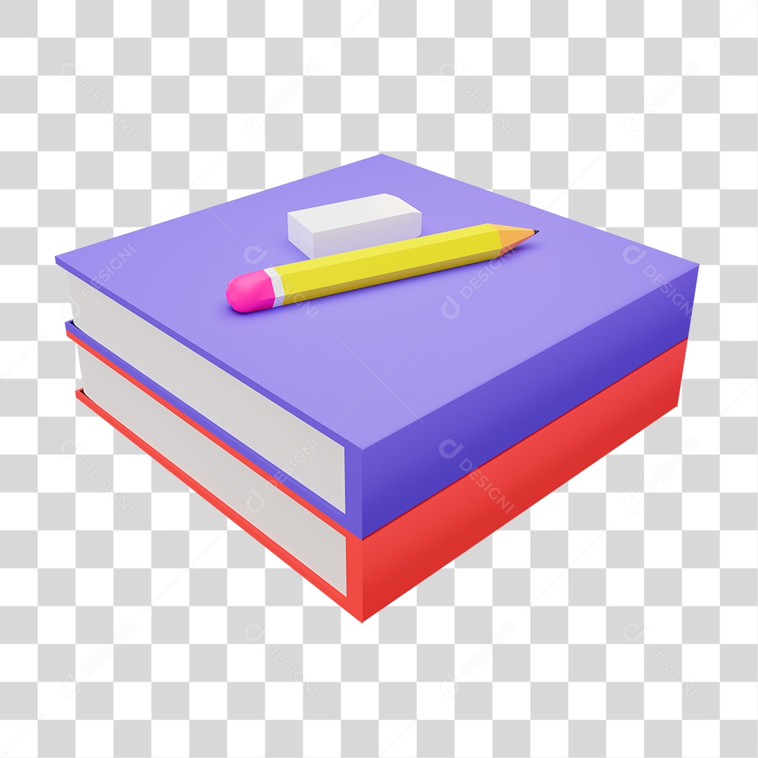 Desenho Material Escolar PNG Transparente