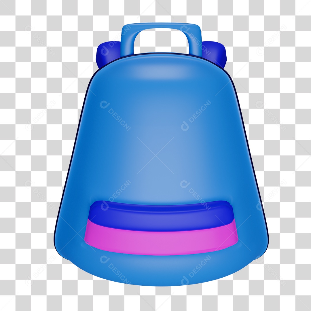 Desenho de Mochila Escolar PNG Transparente