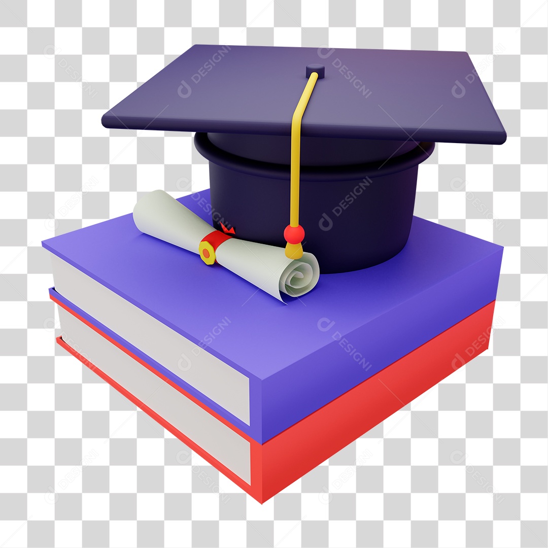 Chapéu de Formatura Preto na Mão PNG Transparente