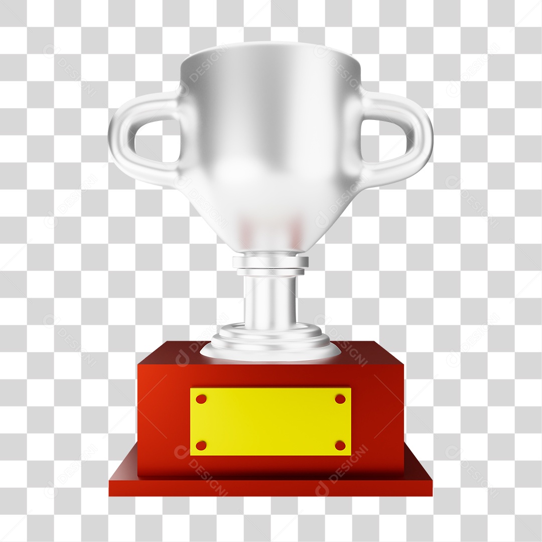 Desenho Troféu Prata PNG Transparente