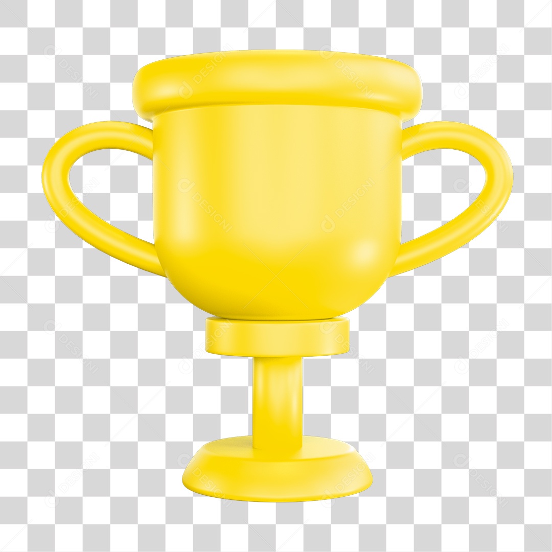 Desenho Troféu Amarelo PNG Transparente