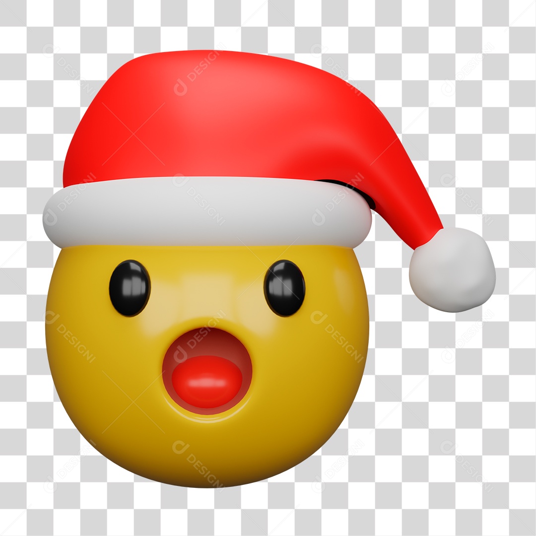 Emoji 3D com Gorro PNG Transparente