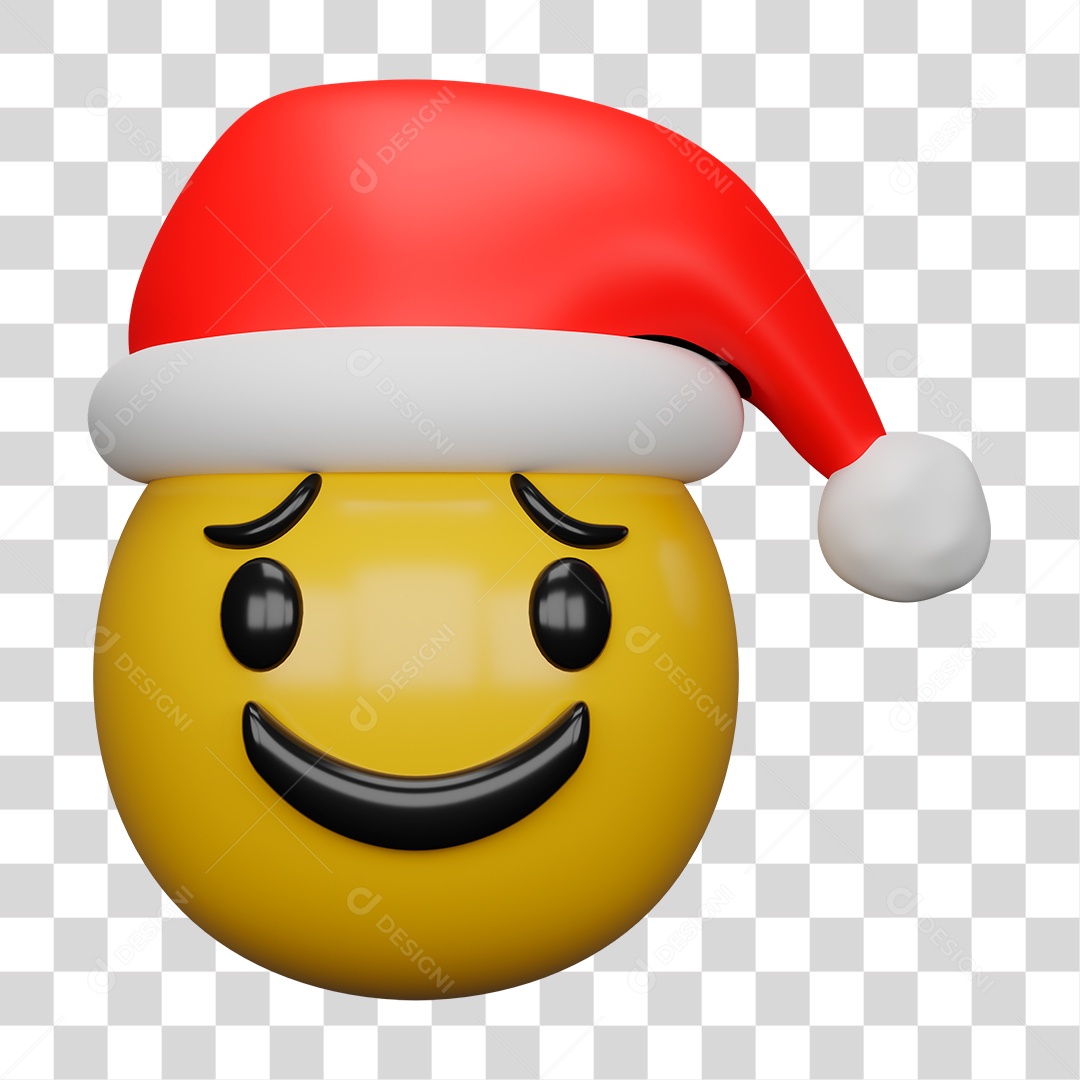 Emoji 3d Ligeiramente Sorridente Gorro PNG Transparente