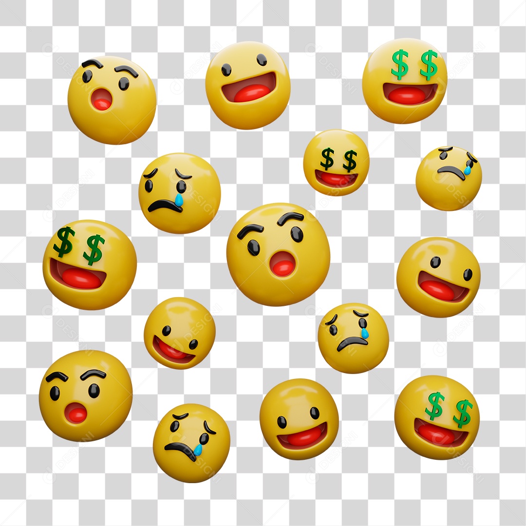 Emoji 3D PNG Transparente