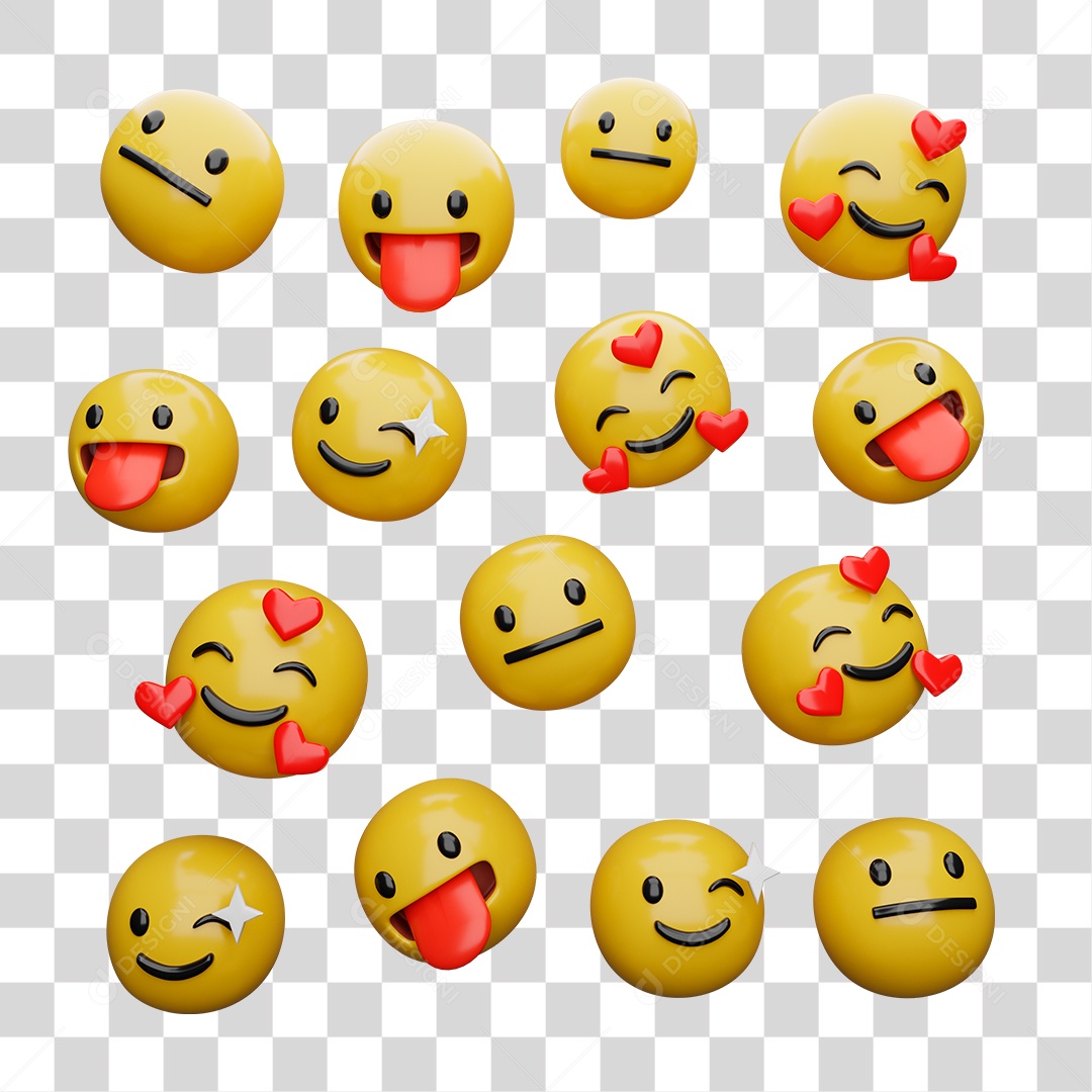 Emoji 3D PNG Transparente