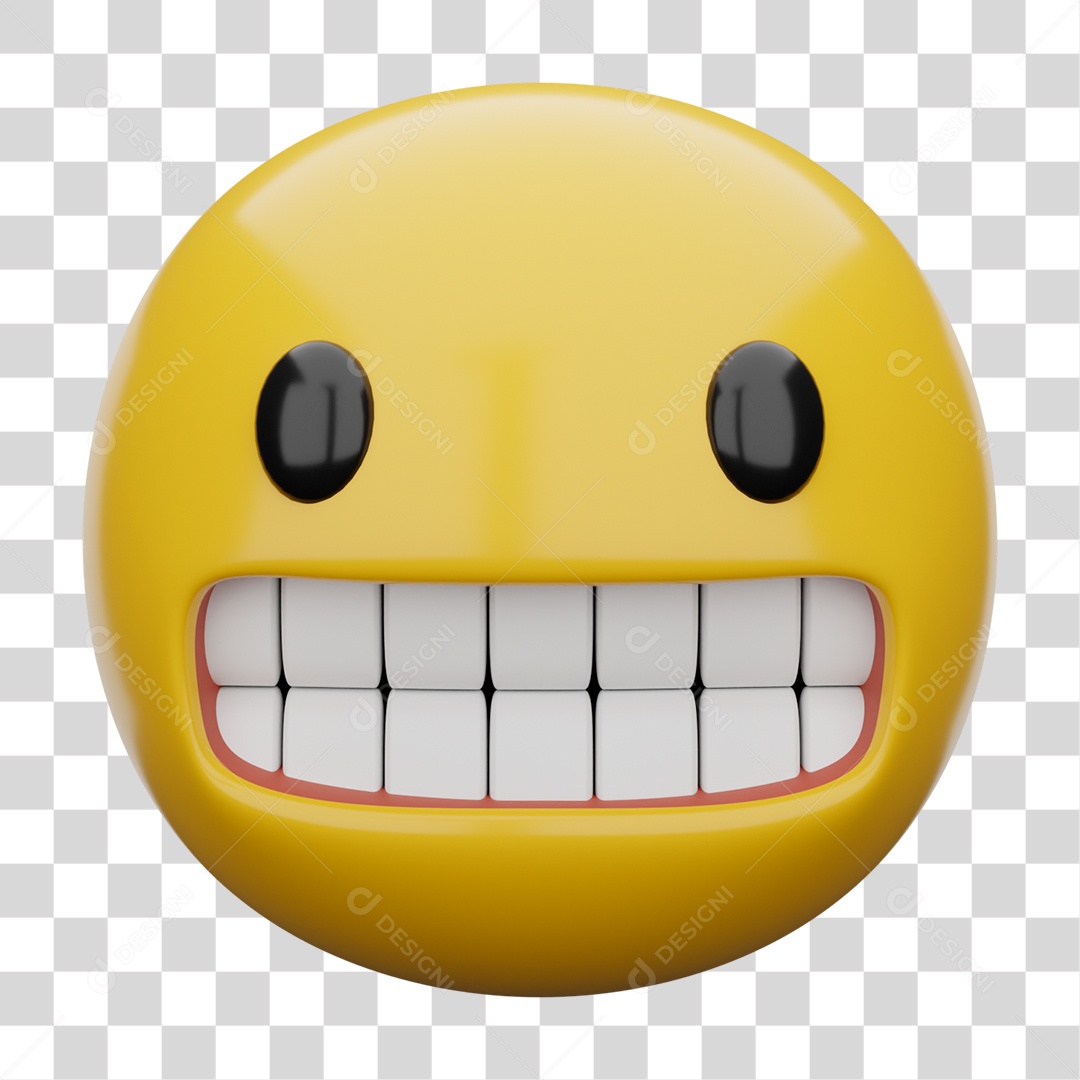 Emoji 3D Carinha Fazendo Careta PNG Transparente