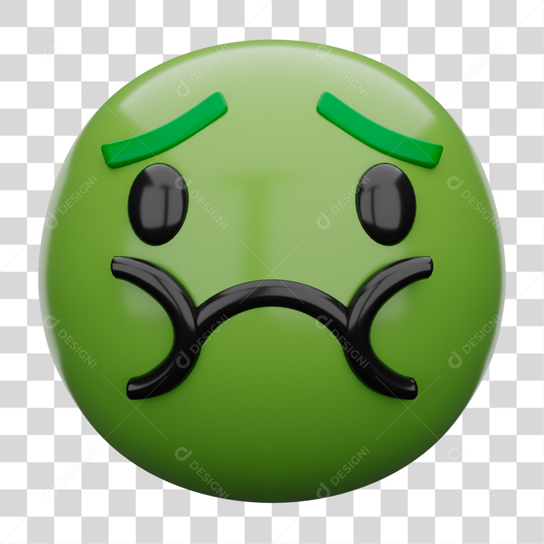 Emoji 3D Náuseas PNG Transparente