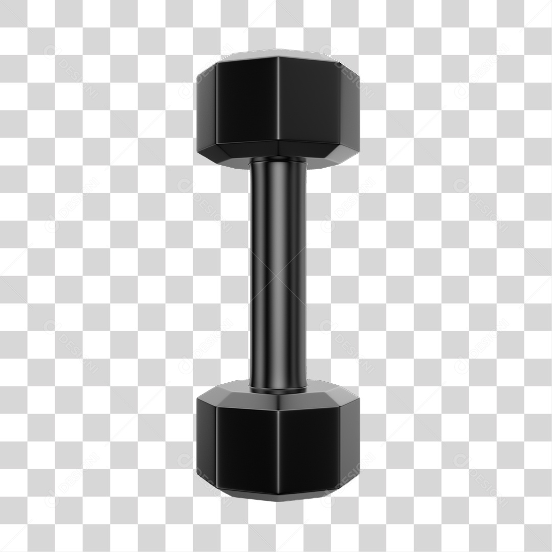 Peso de Academia Halteres Preto Elemento 3D PNG