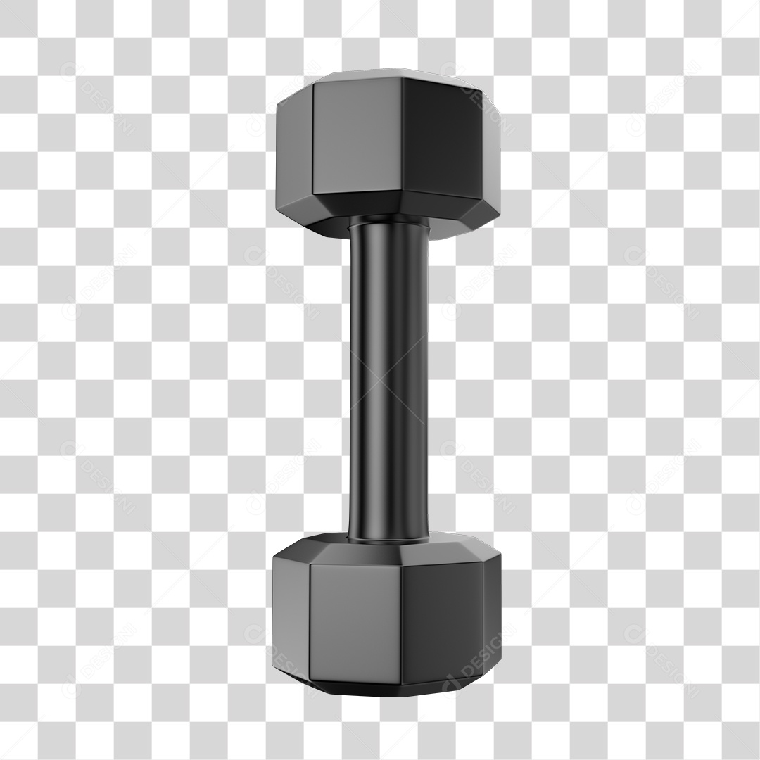 Peso de Academia Halteres Preto Elemento 3D PNG