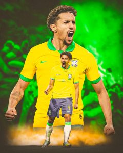 Social Media Flyer Jogador de Futebol Marquinho Selecão Brasileira PSD Editável