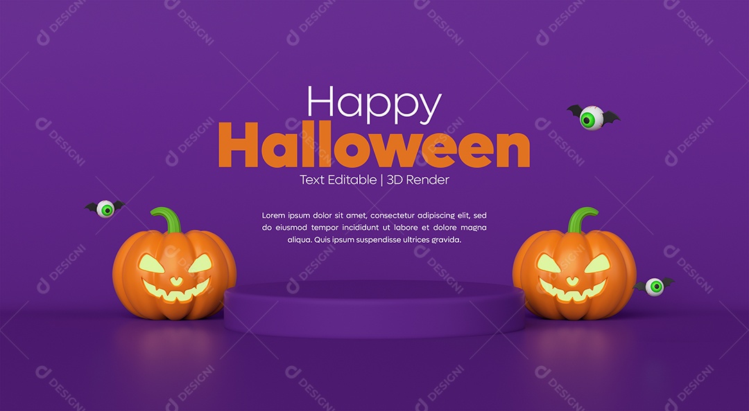 Template Banner de Halloween Social Media PSD Editável