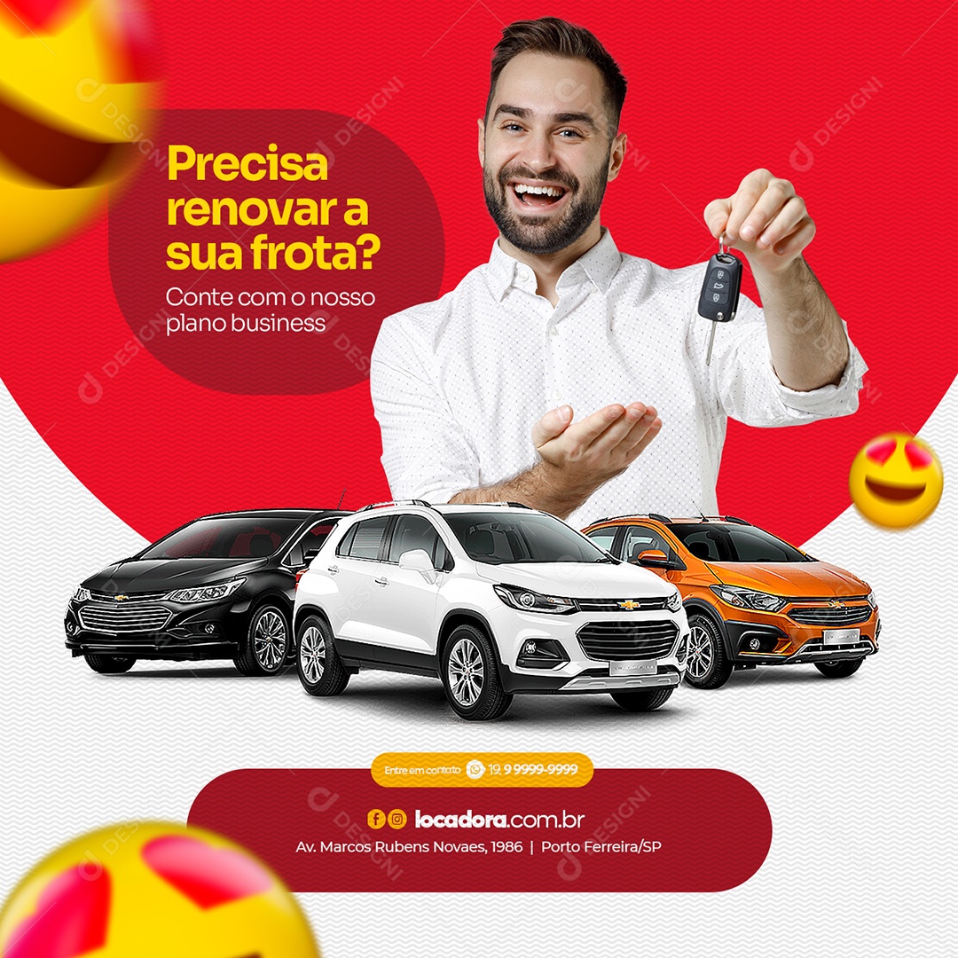 Precisa Renova a Sua Frota Locadora de Carros Social Media PSD Editável