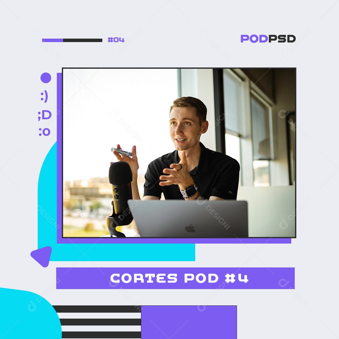 Social Media Podcast PSD Editável