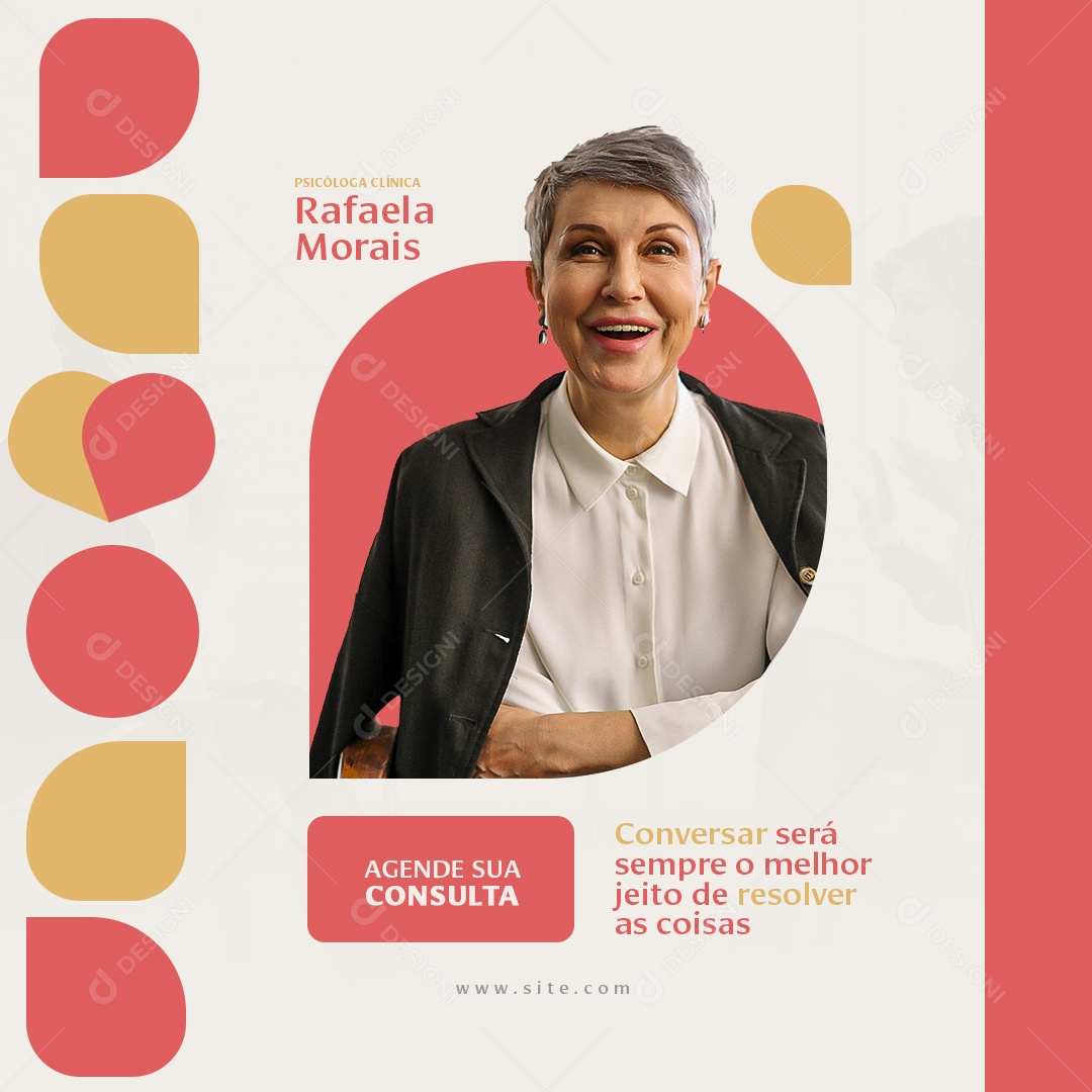 Social Media Psicólogo Agende Sua Consulta PSD Editável
